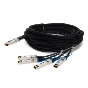 AddOn Networks 470-AEGH-AO InfiniBand/fibre optic cable 3 m QSFP+ 4x SFP+ DAC Black, Stainless steel