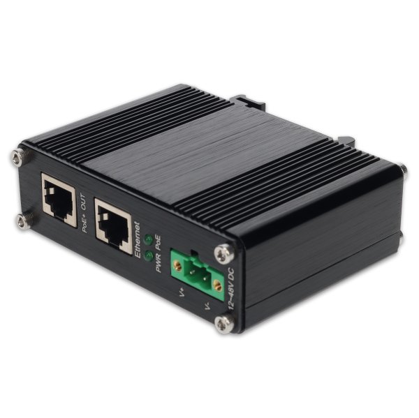AddOn Networks ADD-POEINJCT90W-I-DR network media converter 1000 Mbit/s Black