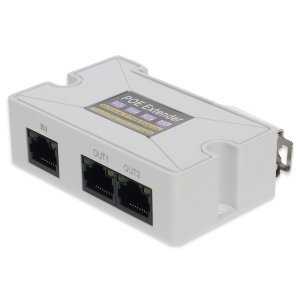 AddOn Networks Mini Poe Extender 10/100Mbs 1-Port Poe In And Splitter 2 Port Poe Extender Support DinRail/Support Ieee802.3Af/At