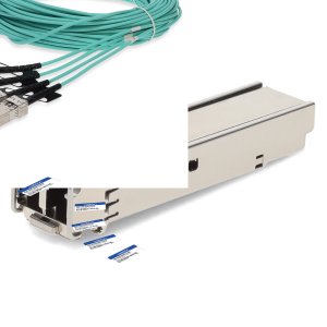 AddOn Networks Cisco QSFP-4SFP25G-AOC20M to Mellanox MFA2P10-A020 Compatible TAA Compliant 100GBase-AOC QSFP28 to 4xSFP28 Active Optical Cable (850nm, MMF, 20m)