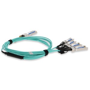 AddOn Networks Juniper Networks JNP-100G-AOC-10M to Dell AOC-SFP-25G-10M Compatible TAA Compliant 100GBase-AOC QSFP28 to 4xSFP28 Direct Attach Cable (850nm, MMF, 10m)