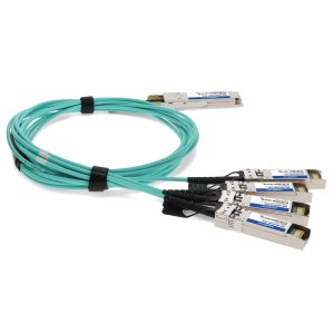 AddOn Networks ADD-Q28JUS28HP-O5M InfiniBand/fibre optic cable 5 m QSFP28 4x SFP28 Aqua colour