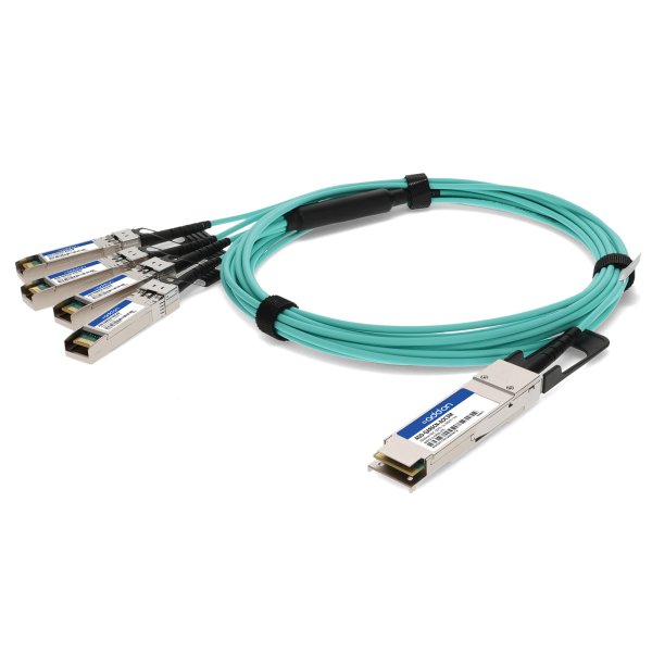AddOn Networks ADD-QARSCN-AOC3M InfiniBand/fibre optic cable 3 m QSFP+ 4x SFP+ AOC Aqua colour