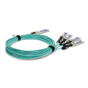 AddOn Networks MFA7A50-C010-AO InfiniBand/fibre optic cable 10 m QSFP28 4x SFP28 AOC Aqua colour