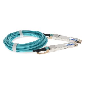 AddOn Networks MSA and TAA 400GBase-AOC OSFP to OSFP (850nm, OM3, Aqua, 20m) CMIS 4.0 CDR