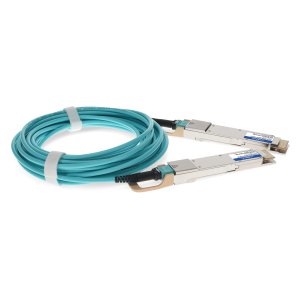 AddOn Networks MSA and TAA 400GBase-AOC OSFP to OSFP (850nm, OM3, Aqua, 3m) CMIS 4.0 CDR