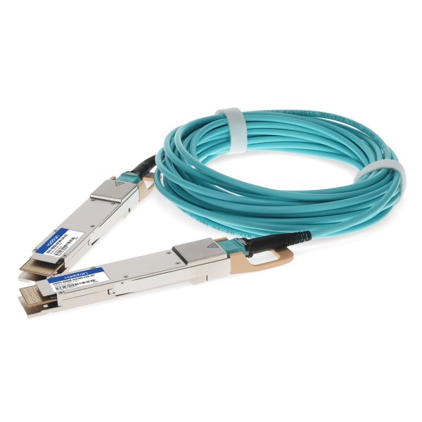 AddOn Networks MSA and TAA 400GBase-AOC OSFP to OSFP (850nm, OM3, Aqua, 9m) CMIS 4.0 CDR