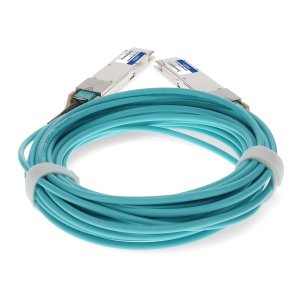 AddOn Networks MSA and TAA 400GBase-AOC OSFP to OSFP (850nm, OM3, Aqua, 9m) CMIS 4.0 CDR