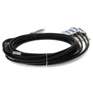 AddOn Networks MSA and TAA Compliant 400GBase-CU QSFP-DD 400G to 4xQSFP56 100G PAM-4 Direct Attach Cable (Passive Twinax, 3m)