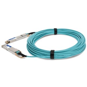 AddOn Networks QDD-400-AOC25M-AO InfiniBand/fibre optic cable 25 m QSFP-DD DAC Aqua colour