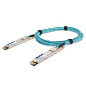 AddOn Networks QDD-400-AOC5M-AO InfiniBand/fibre optic cable 5 m QSFP-DD AOC Aqua colour, Stainless steel