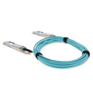 AddOn Networks QDD-400-AOC5M-AO InfiniBand/fibre optic cable 5 m QSFP-DD AOC Aqua colour, Stainless steel