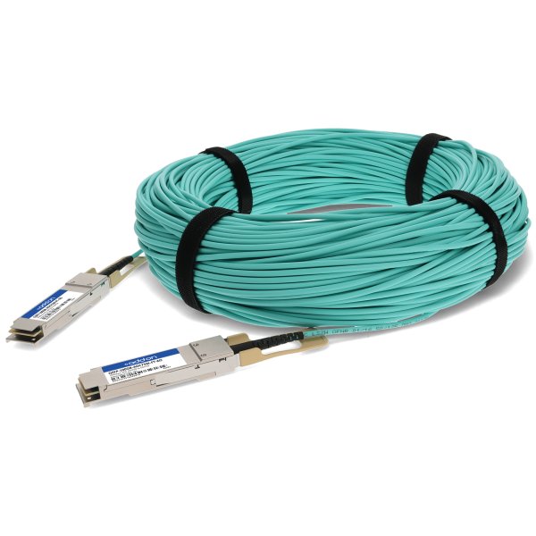 AddOn Networks QSFP-100GB-AOC75M-FT-AO InfiniBand/fibre optic cable 75 m QSFP28 AOC Aqua colour
