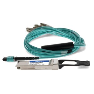 AddOn Networks QSFP-40G-SR4-4LC-5M-AO InfiniBand/fibre optic cable MPO 4x LC MMF Aqua colour