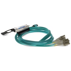 AddOn Networks QSFP-40G-SR4-4LC-5M-AO InfiniBand/fibre optic cable MPO 4x LC MMF Aqua colour