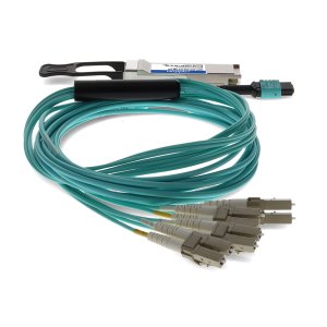 AddOn Networks QSFP-40G-SR4-4LC-5M-AO InfiniBand/fibre optic cable MPO 4x LC MMF Aqua colour