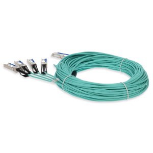 AddOn Networks Cisco QSFP-4SFP25G-AOC20M Compatible TAA Compliant 100GBase-AOC QSFP28 to 4xSFP28 Direct Attach Cable (850nm, MMF, 20m)