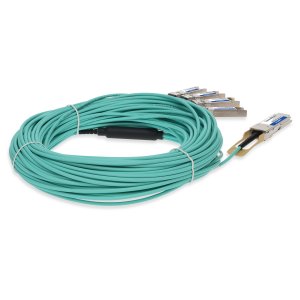 AddOn Networks Cisco QSFP-4SFP25G-AOC20M Compatible TAA Compliant 100GBase-AOC QSFP28 to 4xSFP28 Direct Attach Cable (850nm, MMF, 20m)
