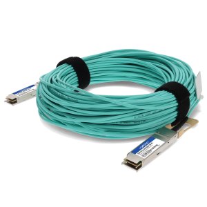 AddOn Networks Ciena Compatible 100GBase-AOC QSFP28 to QSFP28 OTU4 Active Optical Cable (850nm, MMF, 30m)