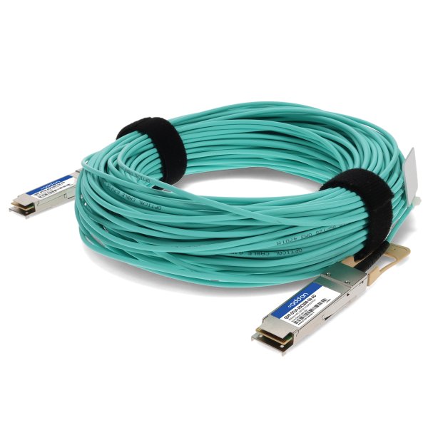 AddOn Networks Ciena Compatible 100GBase-AOC QSFP28 to QSFP28 OTU4 Active Optical Cable (850nm, MMF, 30m)