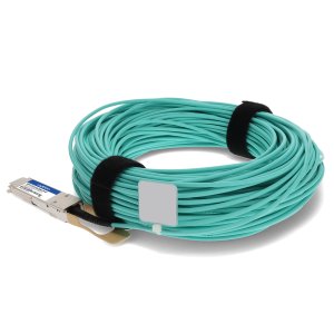 AddOn Networks Ciena Compatible 100GBase-AOC QSFP28 to QSFP28 OTU4 Active Optical Cable (850nm, MMF, 30m)