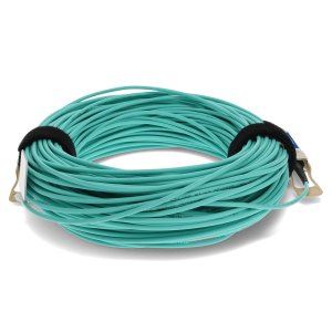 AddOn Networks Ciena Compatible 100GBase-AOC QSFP28 to QSFP28 OTU4 Active Optical Cable (850nm, MMF, 30m)