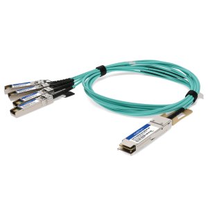 AddOn Networks Brocade (Formerly) Compatible TAA Compliant 100GBase-AOC QSFP28 to 4xSFP28 Direct Attach Cable (850nm, MMF, 10m)