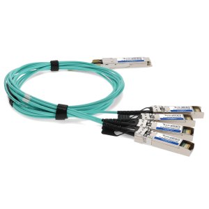 AddOn Networks Brocade (Formerly) Compatible TAA Compliant 100GBase-AOC QSFP28 to 4xSFP28 Direct Attach Cable (850nm, MMF, 10m)
