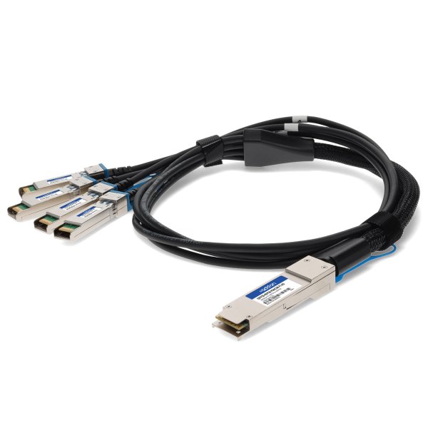 AddOn Networks QSFP28-4SFP28-PDAC5M-FT-AO InfiniBand/fibre optic cable 5 m 4x SFP28 DAC Black