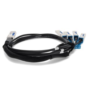 AddOn Networks QSFP28-4SFP28-PDAC5M-FT-AO InfiniBand/fibre optic cable 5 m 4x SFP28 DAC Black
