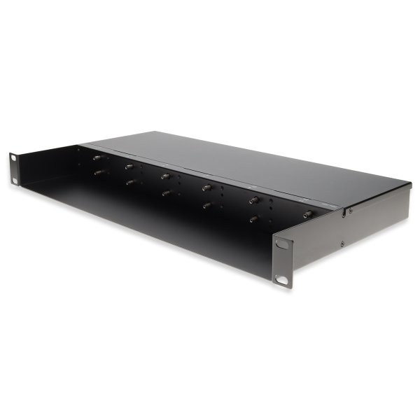 AddOn Networks Industrial Chassis for 1G Media Converter, Rack mountable 1U, 12 slots. Dual AC Power Supply