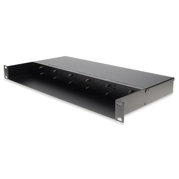AddOn Networks Industrial Chassis for 1G Media Converter, Rack mountable 1U, 12 slots. Single DC