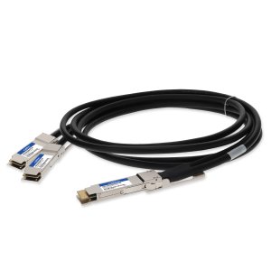 AddOn Networks Arista Networks CAB-D-2Q-200G-2-5M to Mellanox MCP1600-C02A Compatible TAA 200GBase-CU QSFP-DD 200G to 2xQSFP28 NRZ Direct Attach Cable (Passive Twinax, 2.5m)