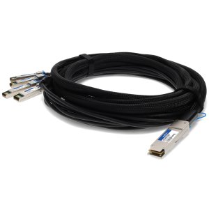 AddOn Networks Mellanox to Cisco Meraki Compatible TAA 40GBase-CU QSFP+ to 4xSFP+ Direct Attach Cable (Passive Twinax, 5m)
