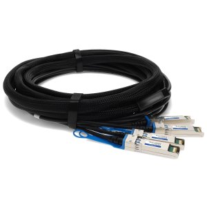 AddOn Networks Edge-corE Compatible TAA 40GBase-CU QSFP+ to 4xSFP+ Direct Attach Cable (Passive Twinax, 5m)