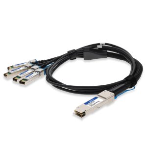 AddOn Networks Edge-corE Compatible TAA 100GBase-CU QSFP28 to 4xSFP28 Direct Attach Cable (Passive Twinax, 2m)