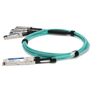 AddOn Networks Finisar FCBN510QE2C01 Compatible TAA Compliant 40GBase-AOC QSFP+ to 4xSFP+ Direct Attach Cable (850nm, MMF, 1m)
