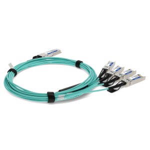 AddOn Networks Finisar FCBN510QE2C01 Compatible TAA Compliant 40GBase-AOC QSFP+ to 4xSFP+ Direct Attach Cable (850nm, MMF, 1m)