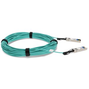 AddOn Networks SFP-10GB-AOC20M-FT-AO InfiniBand/fibre optic cable 20 m SFP+ AOC Aqua colour, Stainless steel