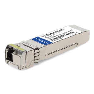AddOn Networks Juniper Networks Compatible TAA 10GBase-BX SFP+ Transceiver (SMF, 1550nmTx/1490nmRx, 80km, LC, DOM, -40 to 85C)