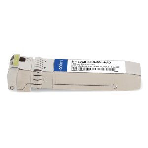 AddOn Networks Juniper Networks Compatible TAA 10GBase-BX SFP+ Transceiver (SMF, 1550nmTx/1490nmRx, 80km, LC, DOM, -40 to 85C)