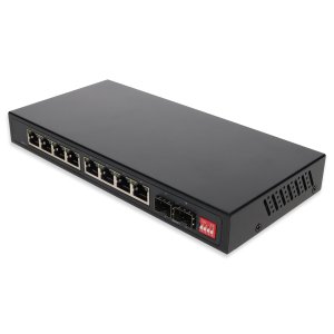 AddOn Networks ADD-GMC-8RJ2SFP-POE network media converter 1000 Mbit/s Black