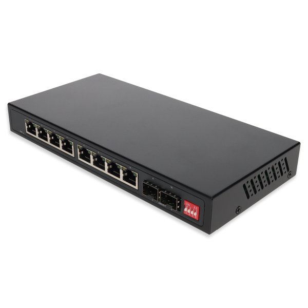 AddOn Networks ADD-GMC-8RJ2SFP-POE network media converter 1000 Mbit/s Black