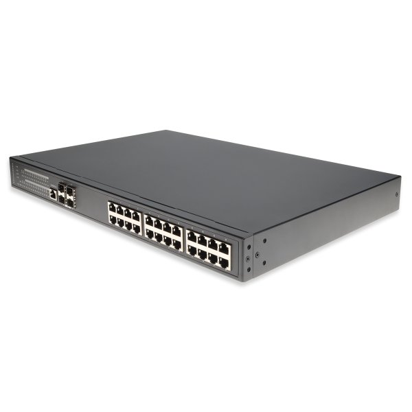 AddOn Networks 24-Port L3 Managed Gigabit PoE+Switch with 4 10G SFP+ Uplinks , support 24Port PoE IEEE802.3af/at (total in 400W) (1U Rack)