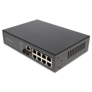 AddOn Networks 8-Port Managed Gigabit PoE+ Switch with 2 1G SFP Uplinks ,support 8Port PoE IEEE802.3af/at (total in 120W)