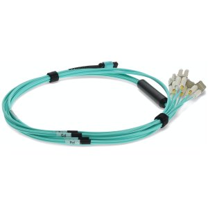 AddOn Networks ADD-MPO-4LC0-5M5OM4LZ InfiniBand/fibre optic cable 2 m 8x LC LOMM Aqua colour
