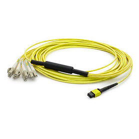 AddOn Networks ADD-MPO-4LC0.5M9SMFLZ InfiniBand/fibre optic cable 5 m 8x LC OFNR Yellow