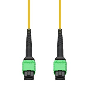 AddOn Networks 40m MPO/APC to MPO/APC Yellow OS2 OFNR (Riser-Rated) 12-Strand SMF Fiber Patch Cable