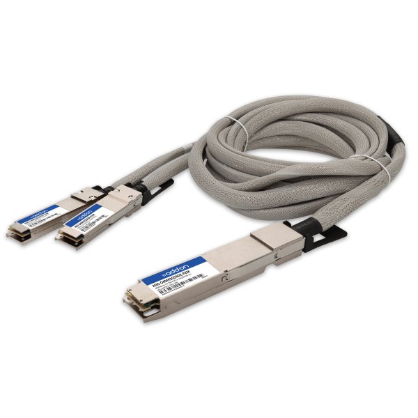 AddOn Networks Mellanox to Dell Compatible TAA 400GBase-CU OSFP to 2xQSFP56 Direct Attach Cable (Passive Twinax, 2m)