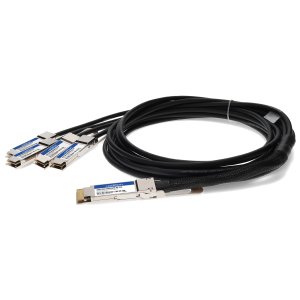 AddOn Networks Juniper Networks QDD-4X100G-2P5M to Mellanox MCP7F60-W02AR26 Compatible TAA 400GBase-CU QSFP-DD 400G to 4xQSFP56 100G PAM-4 Direct Attach Cable (Passive Twinax, 2.5m)